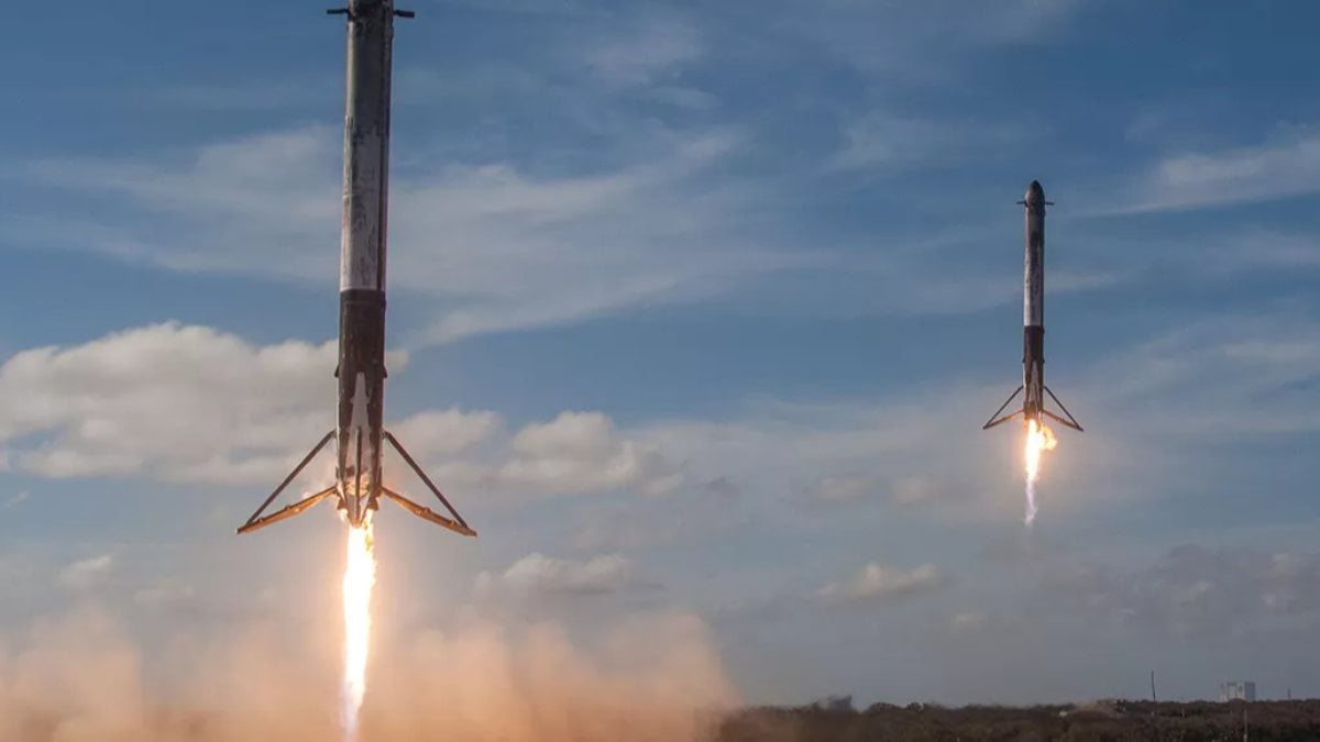 Falcon Heavy, Amerika Birleşik Devletlerinin saklı görevi için fırlatıldı