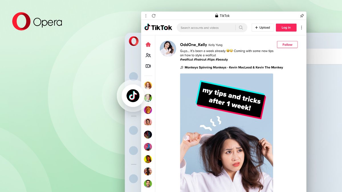 TikTok, Opera tarayıcısına geldi