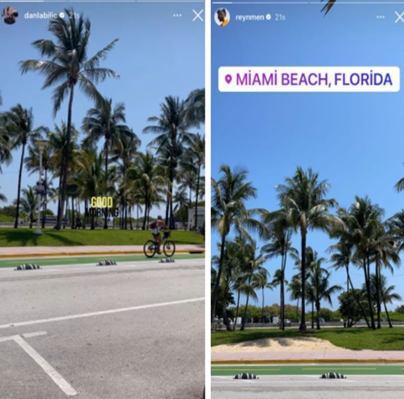 Danla Bilic ile Reynmen Miami’de tatilde